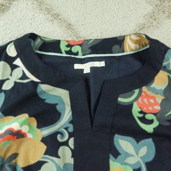 Boden Sleeveless Floral Print Dress Womens 16L Notch Neck - Picture 3 of 11